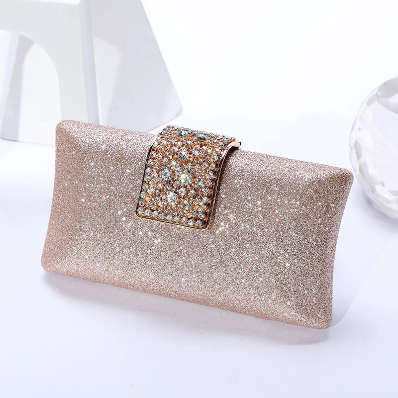 Rose gold 2025 glitter clutch