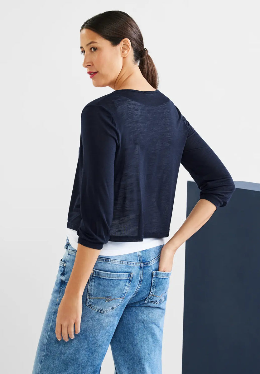 Navy blue short on sale cardigan