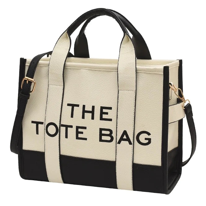 The Tote Bag. Black or Beige and Black