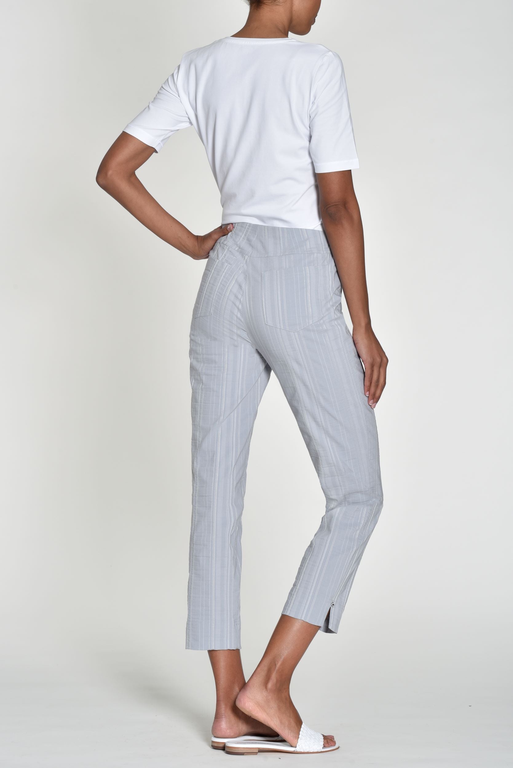 Robell Seersucker Bella Cotton Rich Trousers. All Colours 52642