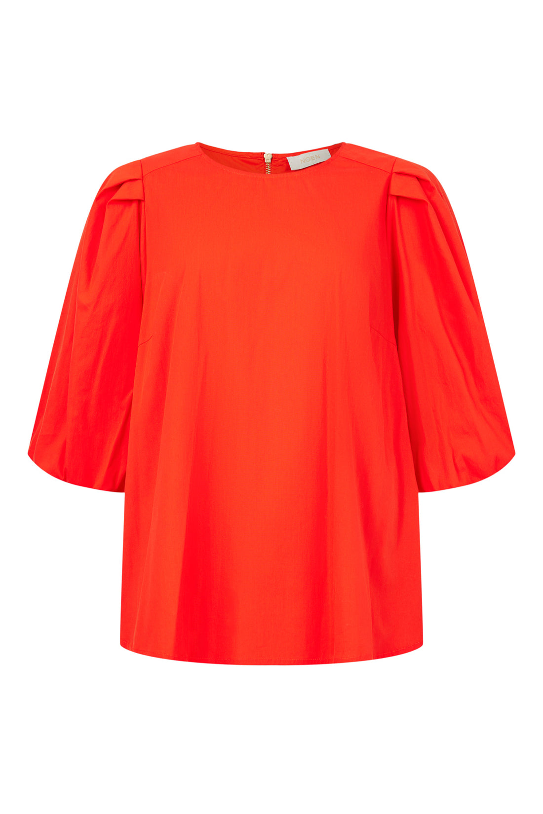 Noen cotton blend top with back zip detail. Orange or black  83590