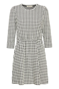 Fransa Kneelength Dress in houndstooth print 20614437