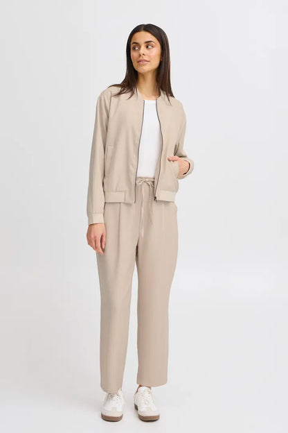 Fransa Mareena Co Ord Jacket in Navy or Beige  20615840