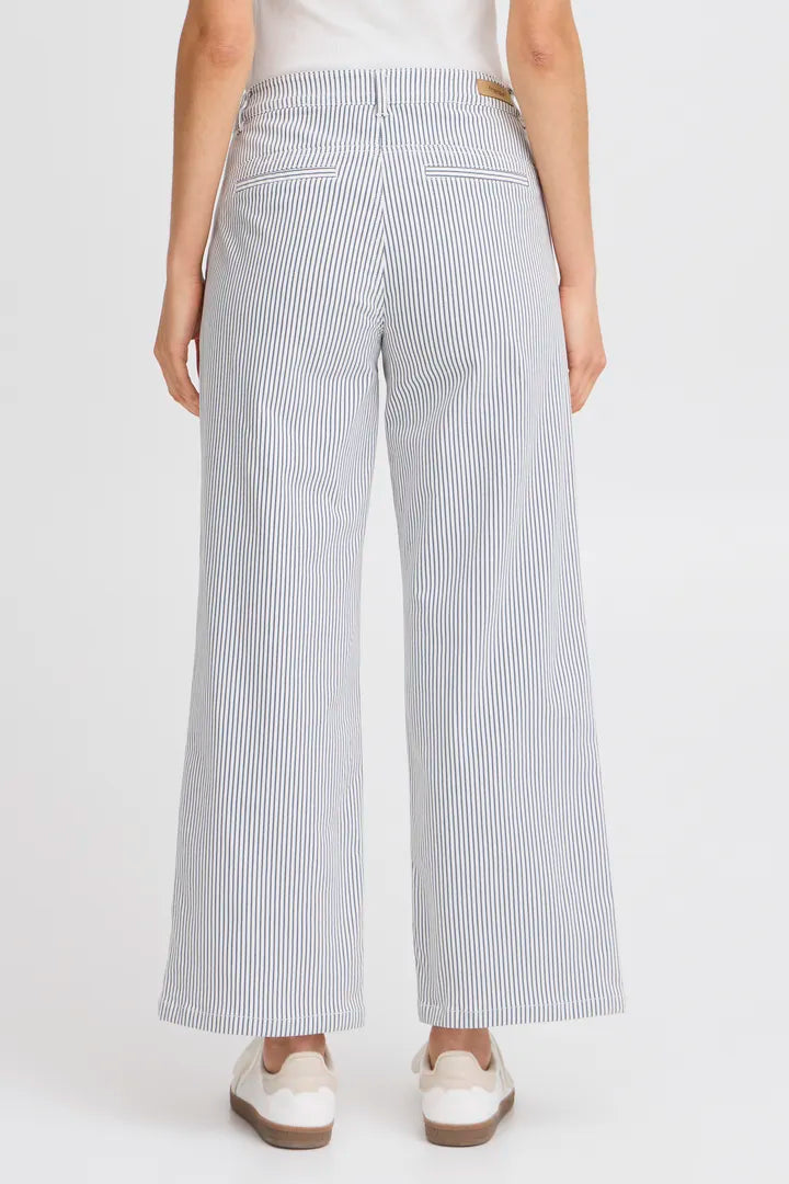 FransaTessa Trousers in off white with navy stripe