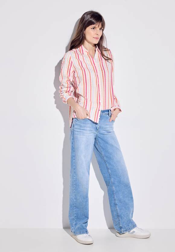 Cecil Seersucker Candy Stripe Blouse, Green mix or Pink Mix 344591