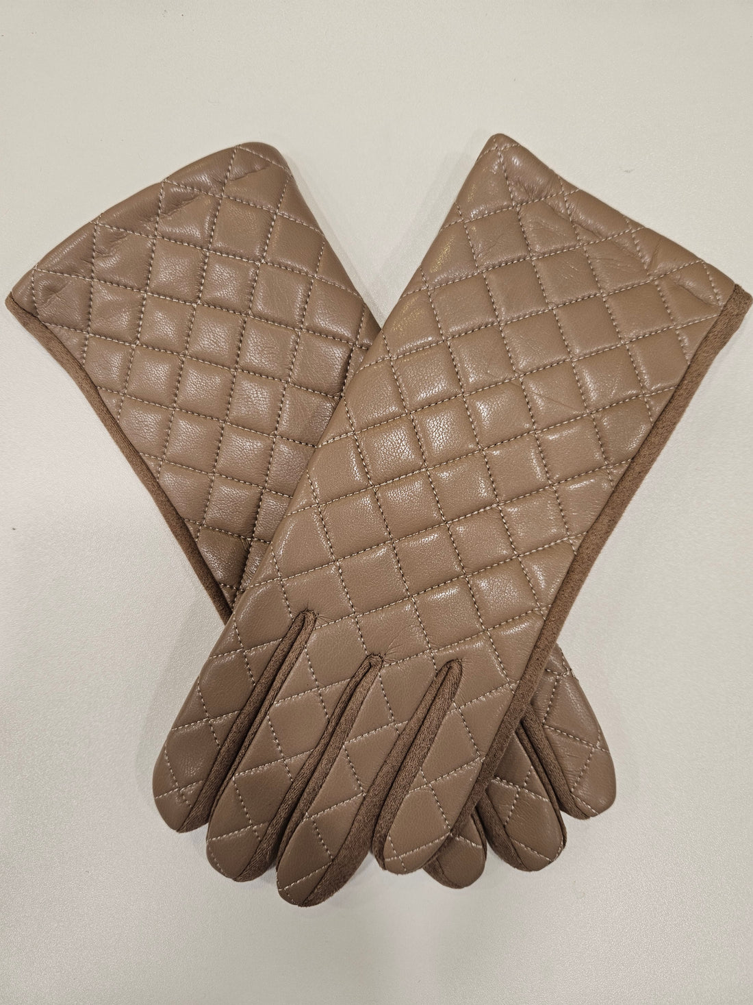 Faux Leather velvet lined gloves with touchscreen pads. All Colours