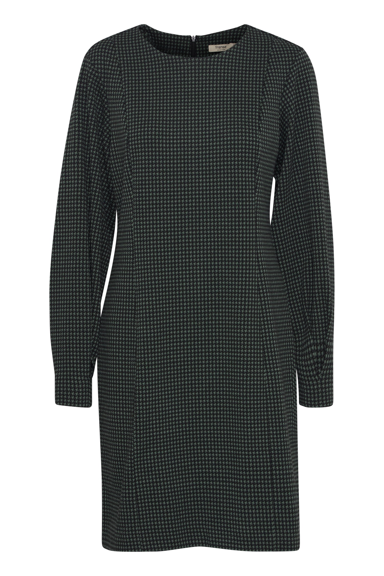 Fransa Green and Black houndstooth dress 20614612