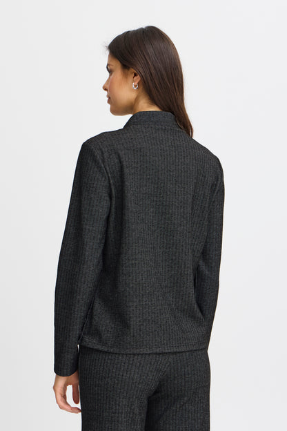 Fransa herringbone soft knit with button detail 20614625