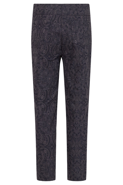 Robell Bella Paisley Jacquared Trousers in Black or Anthracite 51560 54145