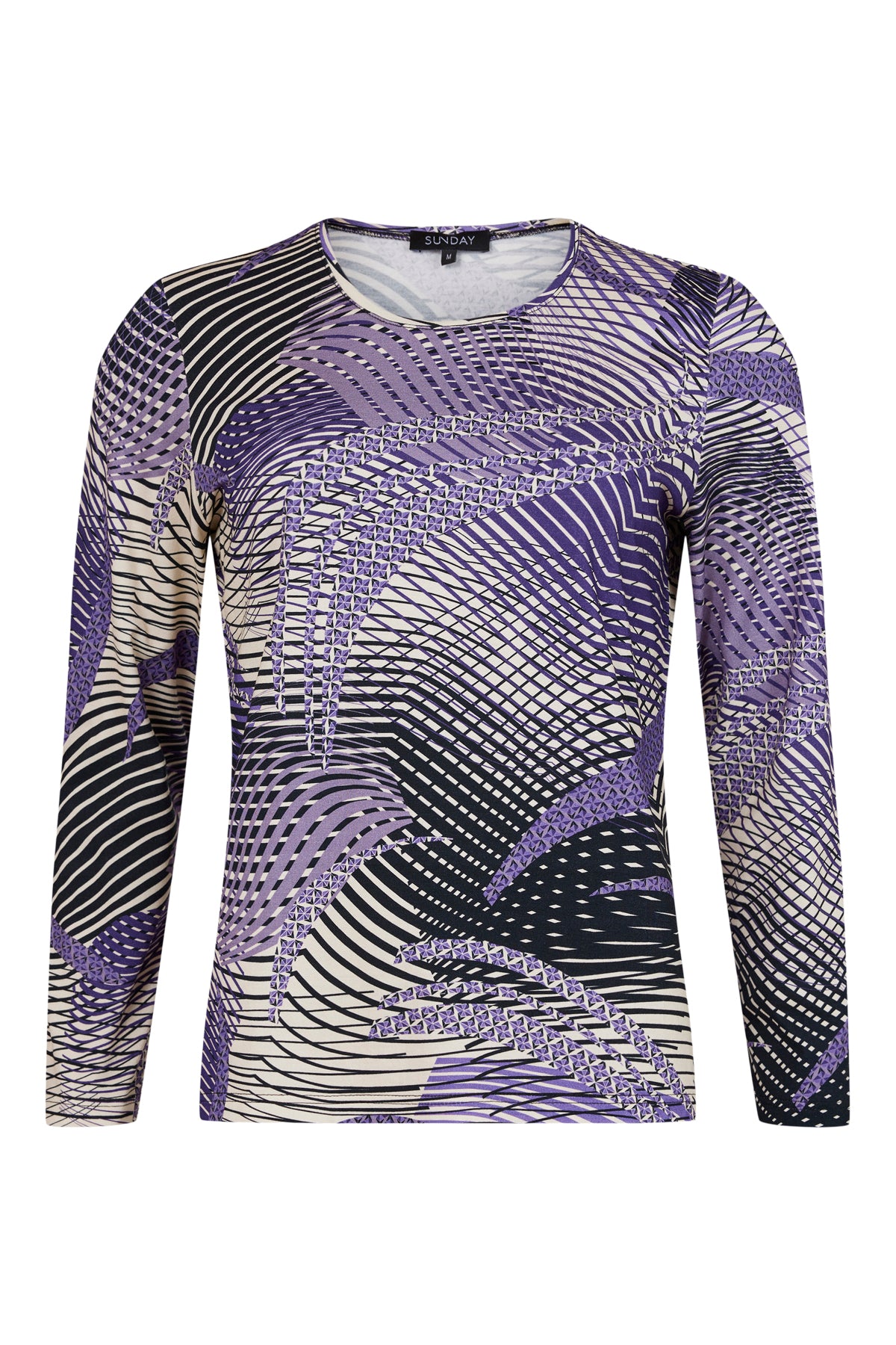 Sunday purple mix long Sleeve Top