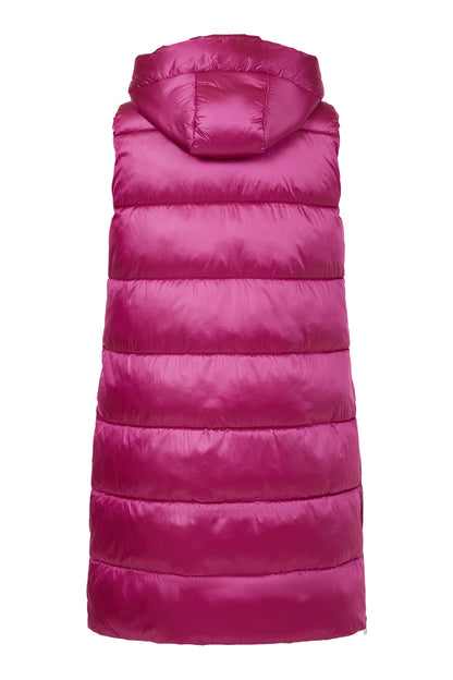 Fransden Long WinterWarm Gilet in Champagne or Pink 968