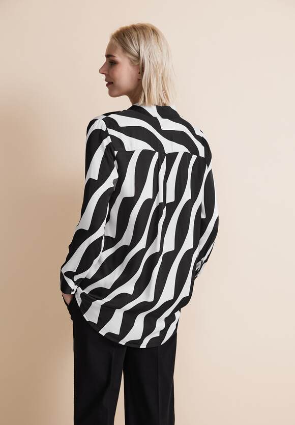 Street One Black and White Viscose shirt 34446