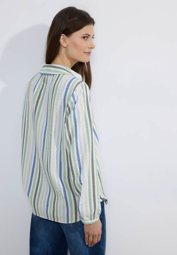 Cecil Seersucker Candy Stripe Blouse, Green mix or Pink Mix 344591