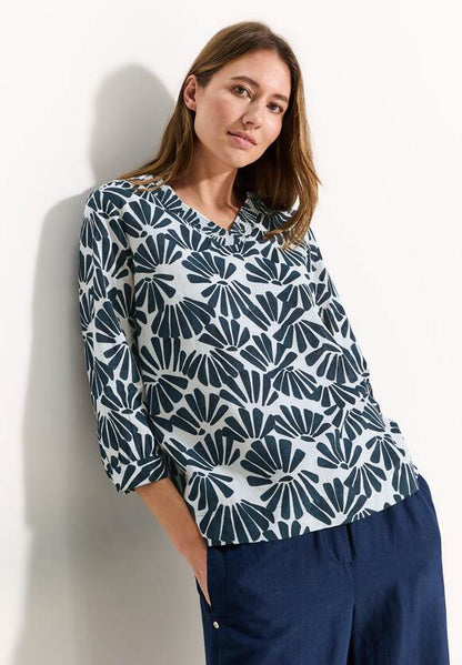 Cecil  Cotton V Neck Blouse 344839