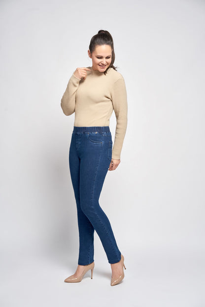 Pinns super stretch Pull on Jeans black or dark denim 436t