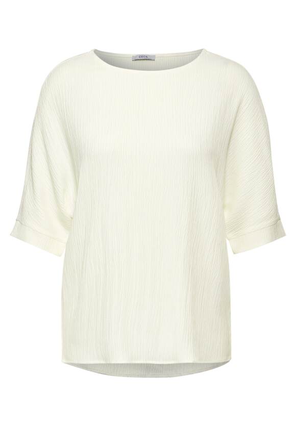 Cecil lightweight textured blouse with 1/2 sleeve. Pink or Cream 344735