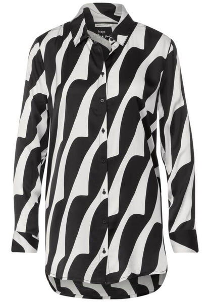 Street One Black and White Viscose shirt 34446