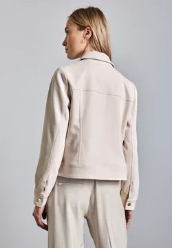 Street One Velour Short jacket in Soft sand beige 212533