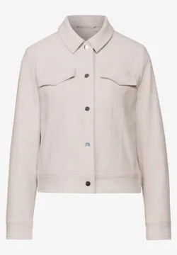 Street One Velour Short jacket in Soft sand beige 212533