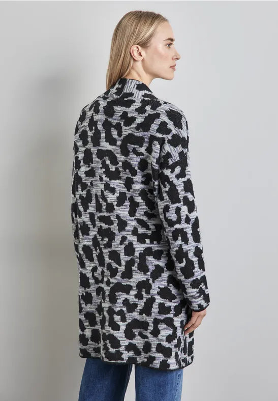 Street One Long Cardigan with animal print