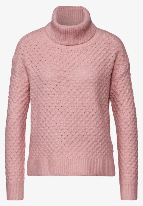 Street One Cotton Blend Polo jumper in Rose or Grey