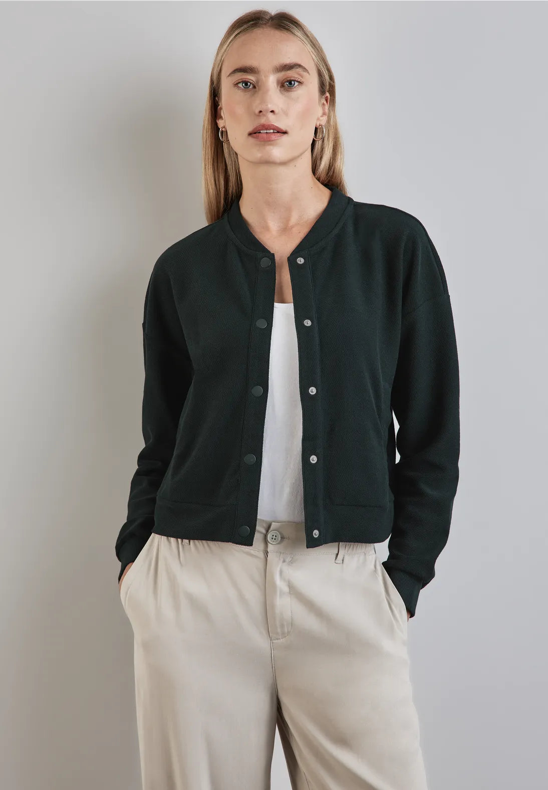 Street One soft knit jacket in soft  Green  321932 Green