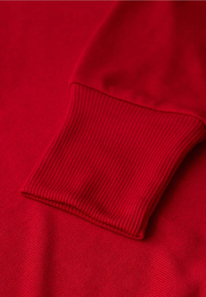 Street One V Neck Jumper with ribbed Waist band and cuffs. Red Or Black