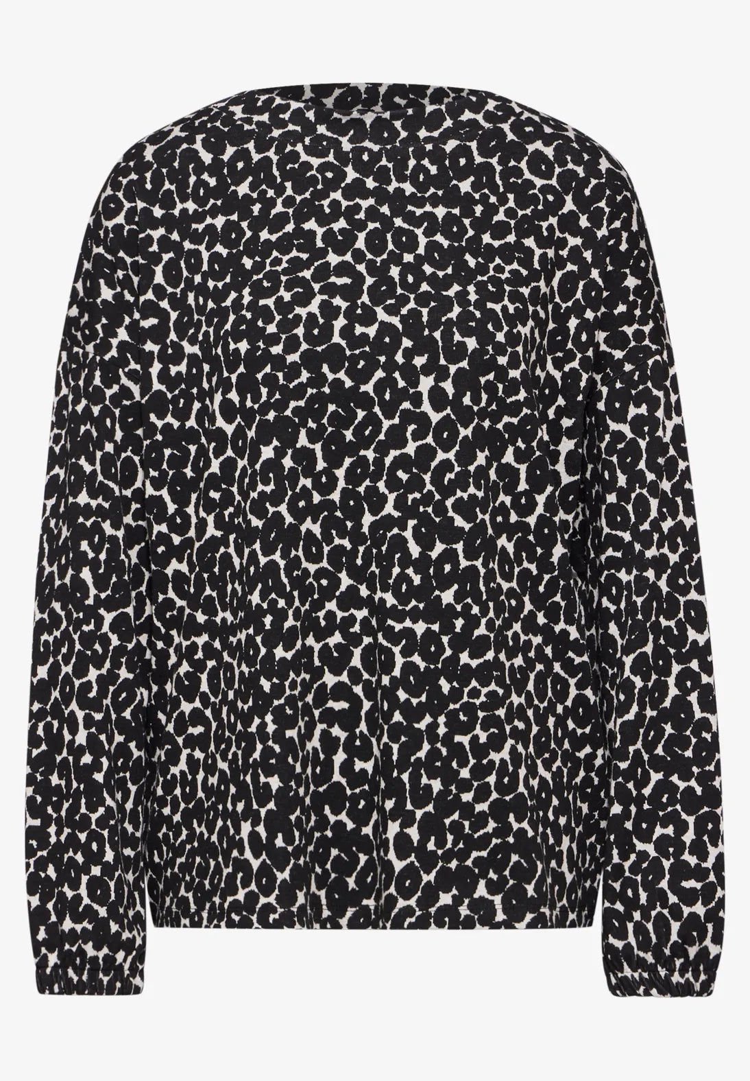 Street One animal print round neck knit 322372