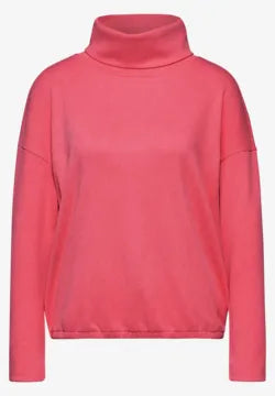 Street One Coral Textured roll neck jumper with elasticated waist 322577