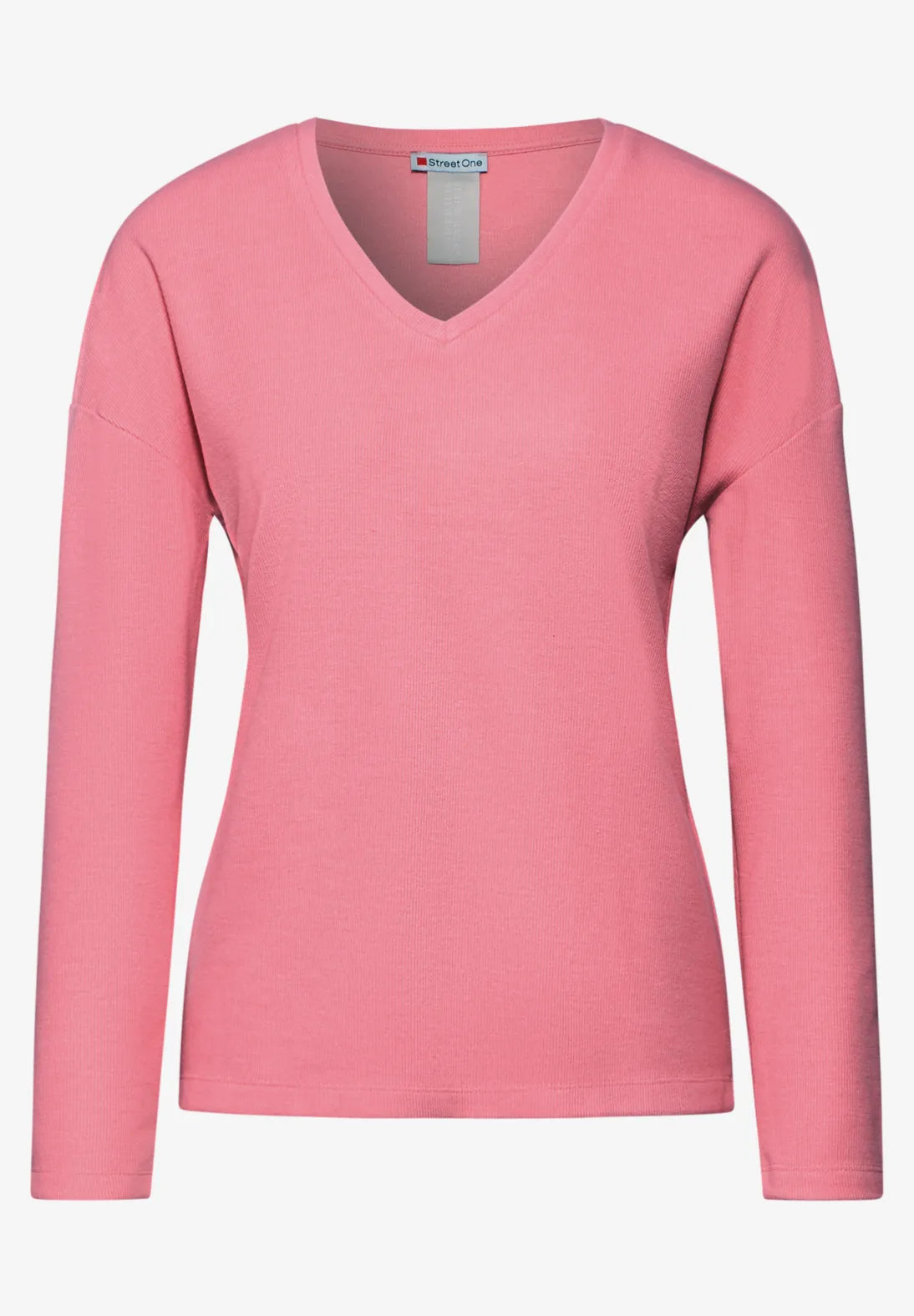 Street One Cosy v Neck Jumper in Sugar Coral 322598