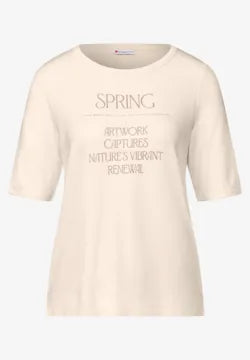 Street One Spring Top with Metallic wording 322810