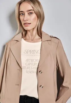 Street One Spring Top with Metallic wording 322810