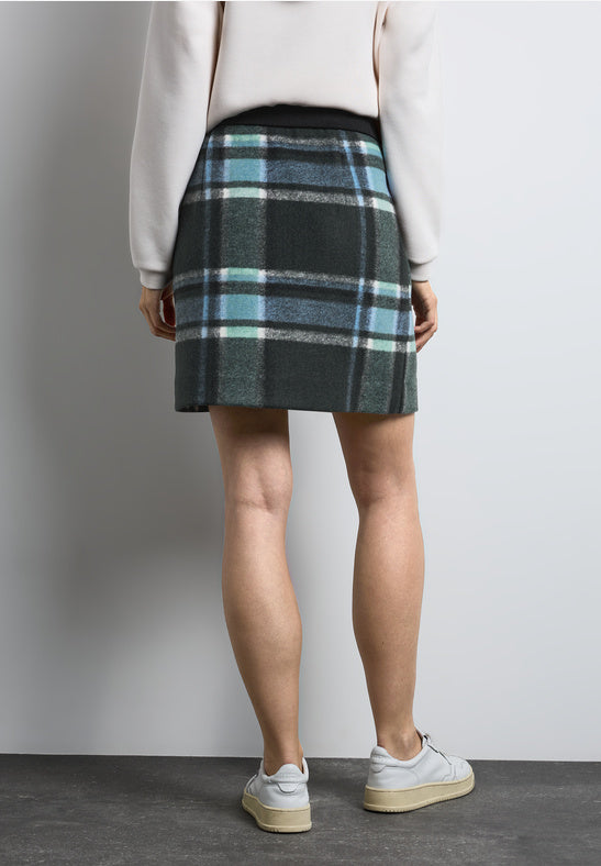 Street One Wool look check mini skirt  361546