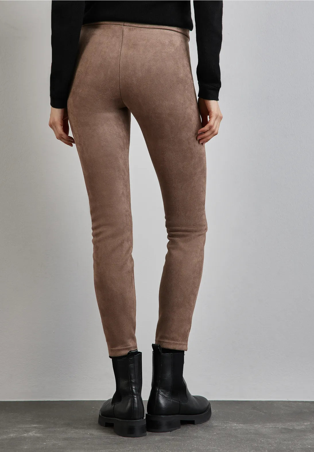 Street One Velour leggins in Black Or Mocha  28&quot; Leg 378310