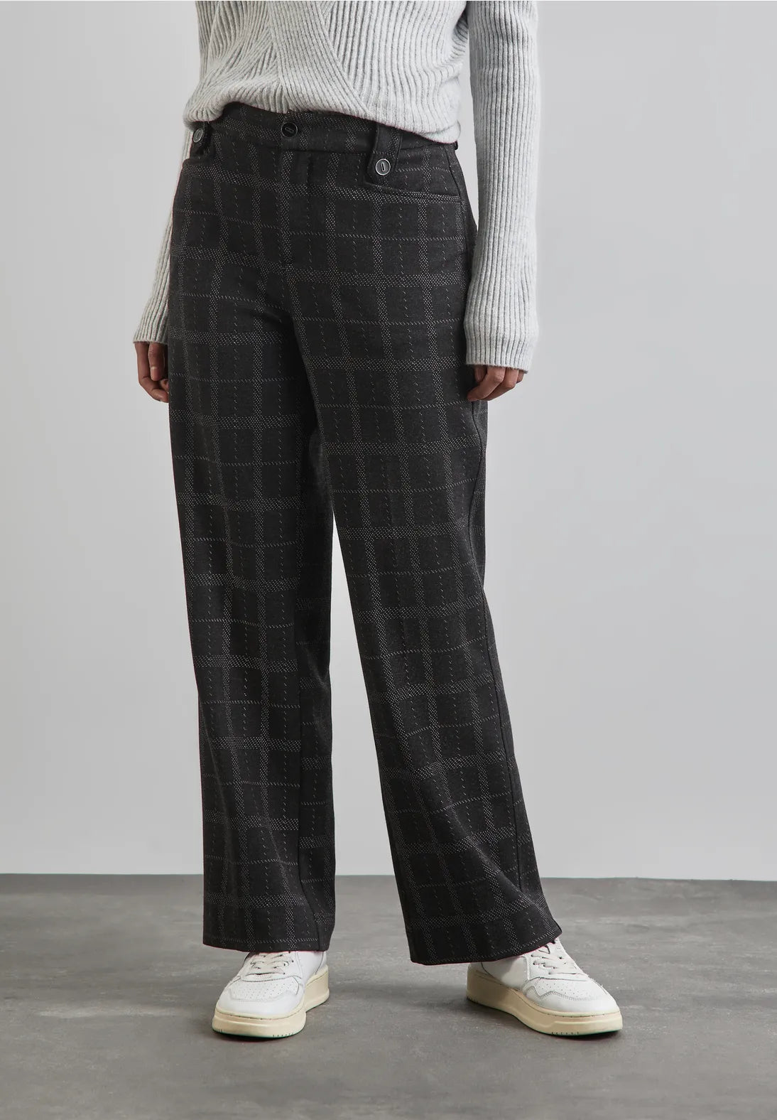 Street One High waist check trousers 30&quot; leg 378388