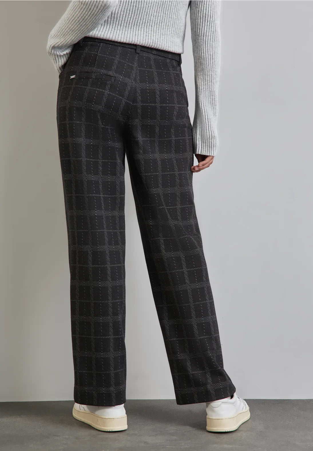 Street One High waist check trousers 30&quot; leg 378388