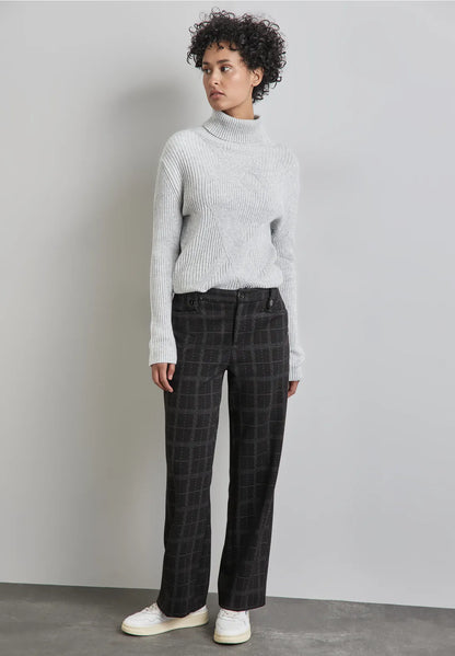 Street One High waist check trousers 30&quot; leg 378388