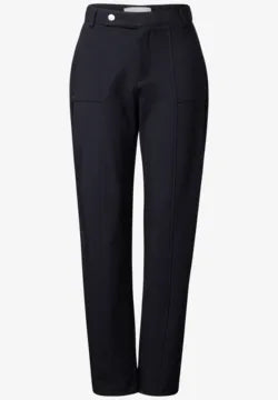 Street One tapered leg trousers in Navy. 30&quot; leg  378783 30