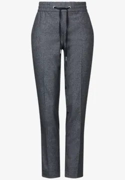 Street One Bonny trousers in navy melange 30&quot; leg 38785