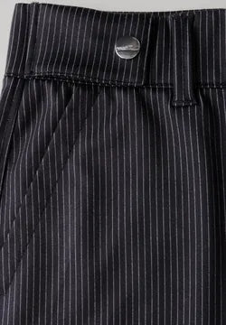 Street One Straight leg Navy Pinstripe trousers 378788