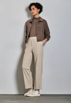 Street One Beige Straight leg high waist  trousers 30&quot; Leg  378789