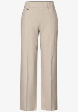 Street One Beige Straight leg high waist  trousers 30&quot; Leg  378789