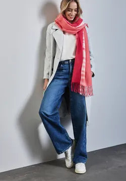 Street One Coral Cozy dip dye scarf 572723