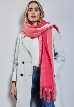 Street One Coral Cozy dip dye scarf 572723