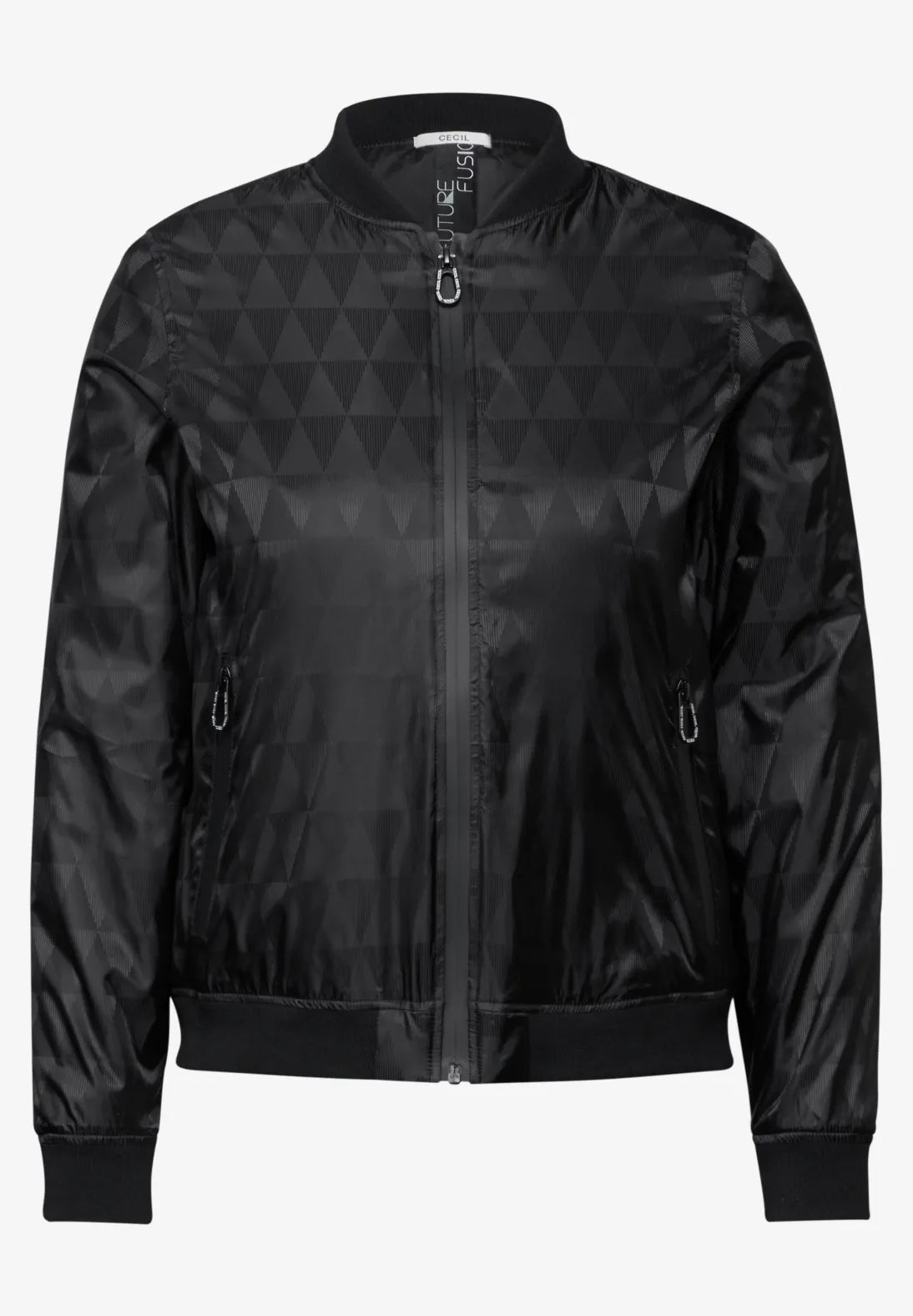 Cecil Black Jacquard Blouson Jacket