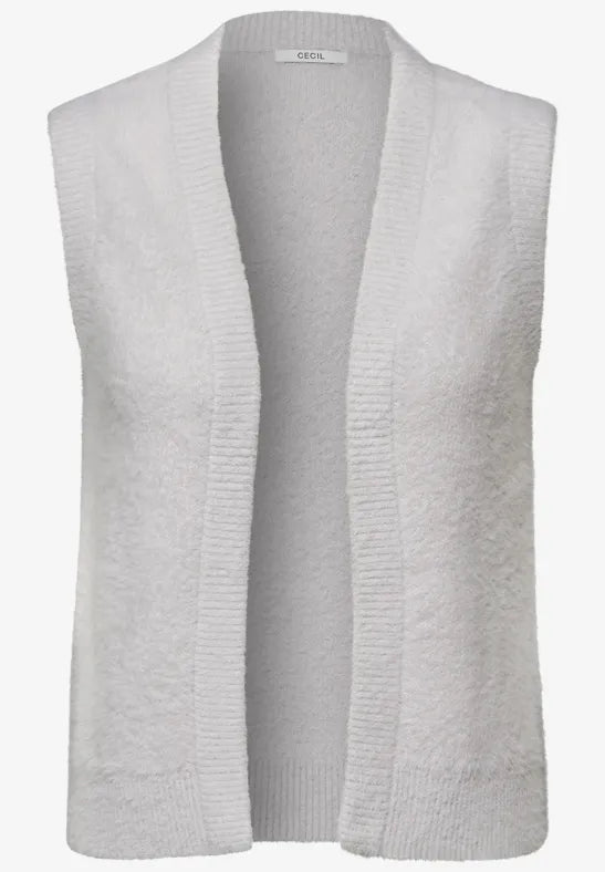 Cecil Grey Feather Yarn waistcoat