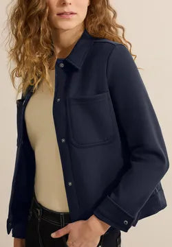 Cecil short jersey jacket in navy