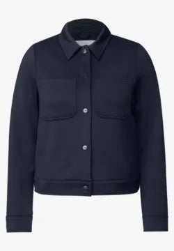 Cecil short jersey jacket in navy