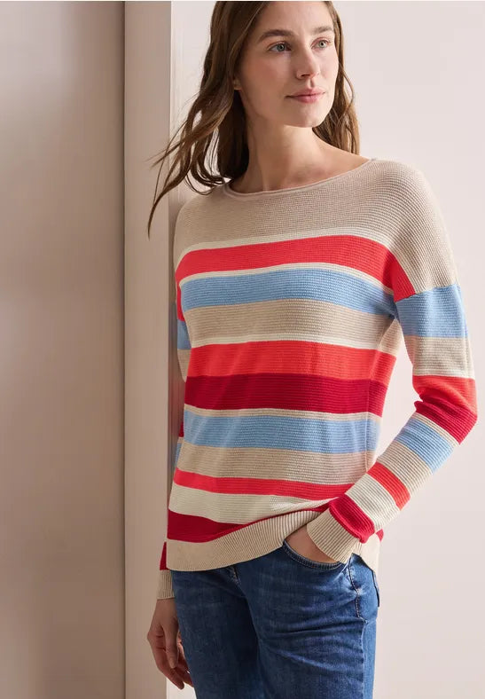 Cecil Cotton Blend Stripe jumper 303135