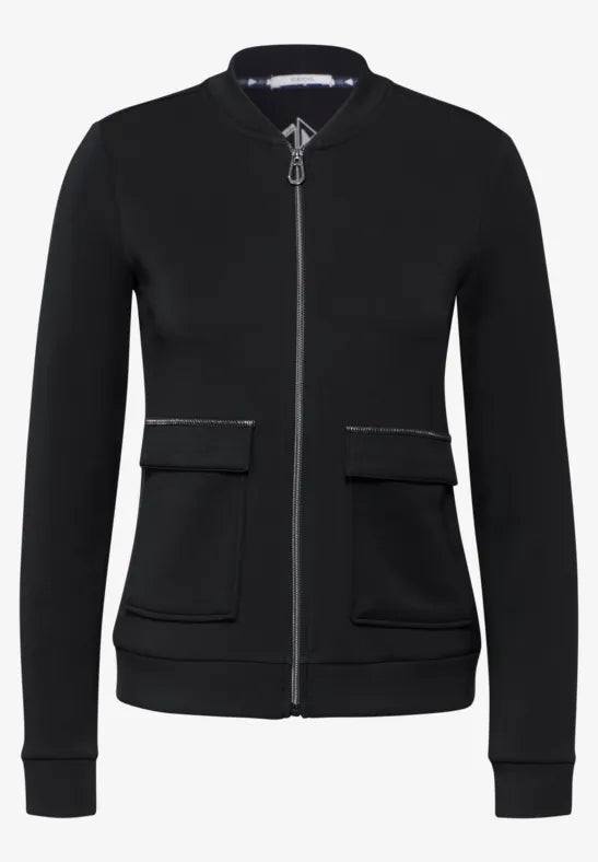 Cecil Black soft jacket with zip